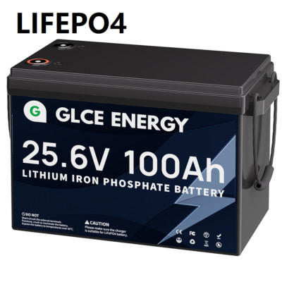 GLCE 24V 100AH LiFePO4 Lithium Battery 100A BMS for RV Off-grid Solar Marine