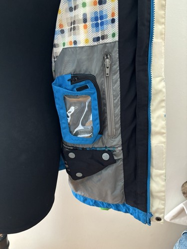 Ripzone Trilogy Mens Large Green Blue & White Snowboarding insulated Jacket - Picture 7 of 18