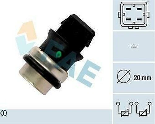 Coolant Temperature Sensor FAE 33650 for Seat Skoda VW...New - Image 2 of 4