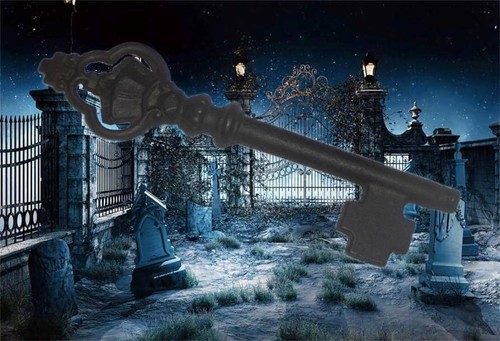 Old Castle Church Gate Door Graveyard Skeleton Key Crypt Dungeon Alter Cast Iron - Picture 1 of 5