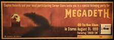MEGADETH Risk 24x36 advance record store listening party promo poster Capito1999