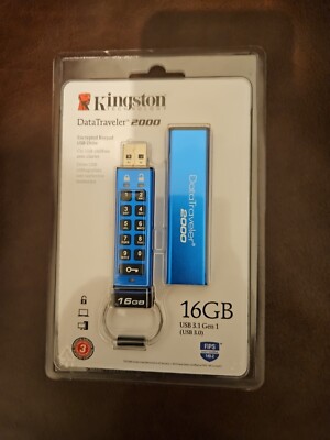 Kingston DataTraveler 2000 16GB - USB Stick mit Keypad und Verschlüsselung