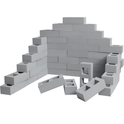 Zhanmai 50 Pack Foam Bricks Building Blocks For Kids Foam Cinder Blocks Large