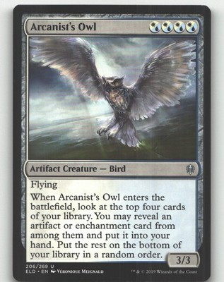 Arcanist's Owl- (NM)--EN-[ELD - 206]