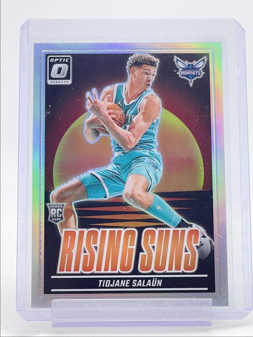 TIDJANE SALAUN 2024-25 DONRUSS OPTIC RISING SUNS ROOKIE HOLO PRIZM RC Q3974