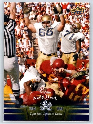 2013 Upper Deck University of Notre Dame Andy Heck Notre Dame Fighting Irish #43