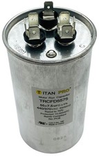 Titan Pro Motor Dual Run Capacitor Round 55 7.5 MFD 370/440 Volt TRCFD5575