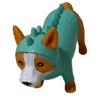 Ankyo Corgi Puppy Dog Wearing Dinosaur Costume PVC Figurine 5" Halloween Novelty