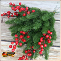 KüNstliche Tannenzweige 30 StüCk Kunststoff KiefernbläTter DIY Weihnachtsdeko