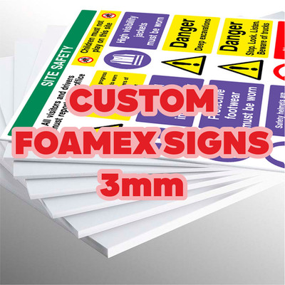 MASSANFERTIGUNG Foamex Tafel Schilder Hart PVC Druck Vollfarbig | Personalisiertes Schild