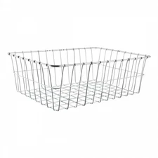 Wald Products No Hardware Basket Silver Steel 18x13x6`