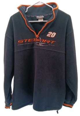 Vintage Tony Stewart #20 Fleece Men's Large Black Embroidered Nascar Chase Race