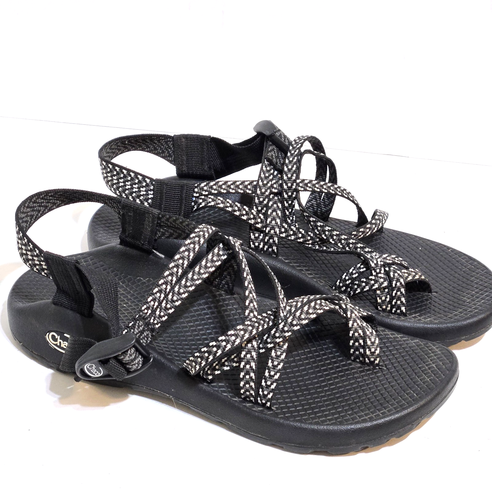 SAOLA Sandali Chaco ZX 2 classici da donna taglia 9 neri terreno escursionismo sport suola Vibram