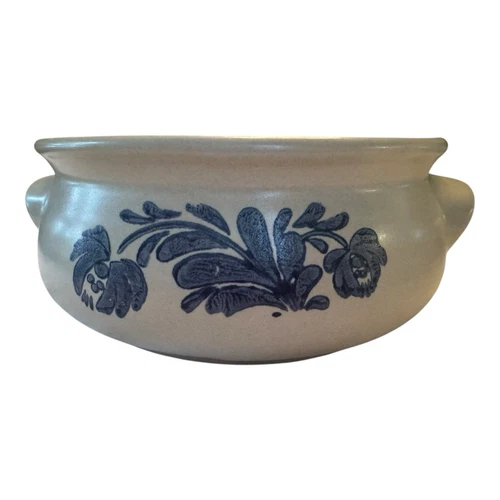 Vintage 1977-83 Pfaltzgraff Folk Art Yorktown Casserole Baker Blue 315Y
