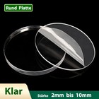 Klar Kunststoff Cheibe Rund Platte Transparente Stärke 2mm-10mm für Heimwerker