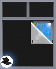 Blackout Curtains for Bedroom,39" x 58" Portable Black Blinds with 20 Sets Hook
