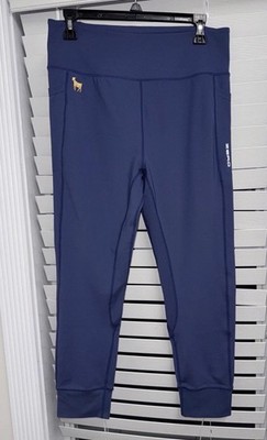 NWOT Zero Restriction Womens Bae Capri Leggings Golfing Blue L Logo GOAT
