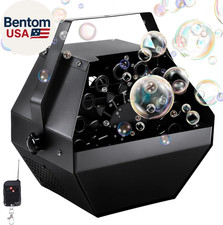 1L High-Capacity Automatic Bubble Machine with 45Ft Remote, Metal Blower for Wed