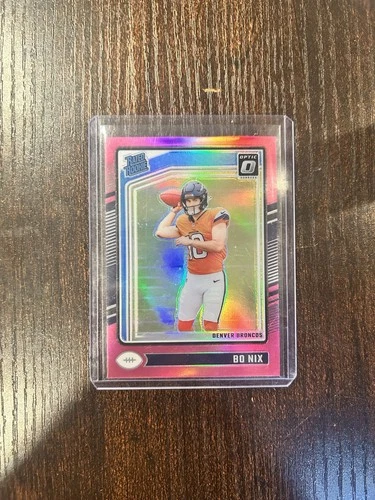 2024 Panini Optic Rated Rookie Bo Nix #209 Pink Prizm (RC) *READ DESCRIPTION*
