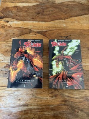 Spawn Compendium Vol. 1-2 TPB Lot (Image Comics) Todd McFarlane, Capullo