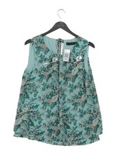 Hallhuber Womens Top UK 10 Green Polyester wi...