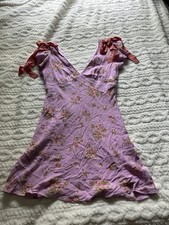 Wild Fable purple floral mini dress with flutter sleeve tie details
