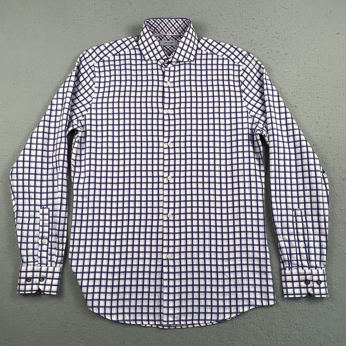 duchamp tailored fit dress shirt Duchamp London Solid Blue Dress Shirt