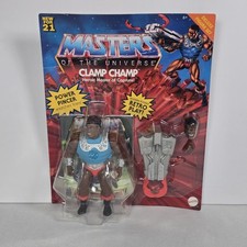 Masters of the Universe Origins Clamp Champ Figure- Deluxe- NEW Box Issue read