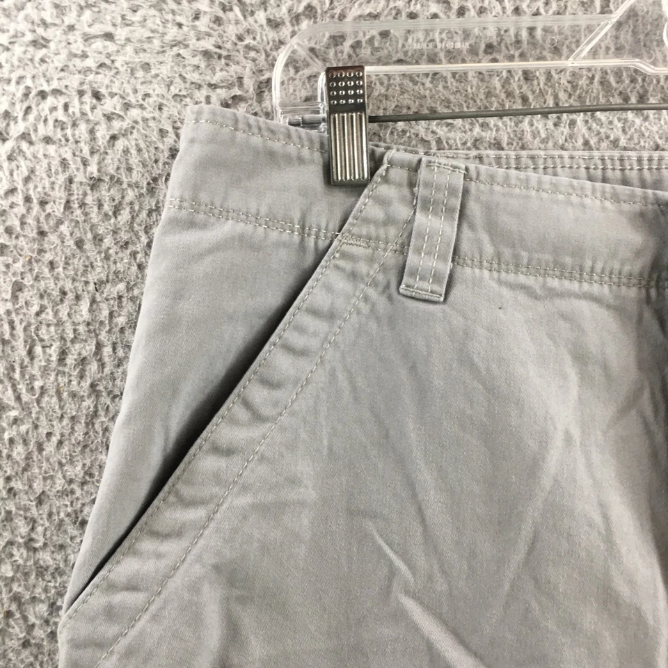 Pantalón Corto Wrangler Cargo Para Hombre 34 Gris Algodón Tiro Medio Frente Plano Cremallera Mosca Informal Foto 3 de 4
