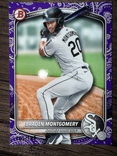 2025 Bowman #BP-132 Braden Montgomery Prospects Purple Bandana Border #/250