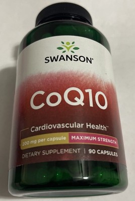 CoQ10 200 mg 90 capsules Q10 C0q Coenzyme Cardiovascular Heart Health Exp. 07/26