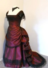 Victorian Red Bustle Ball Vampire Dress Victorian Gothic Steampunk Edwardian hot