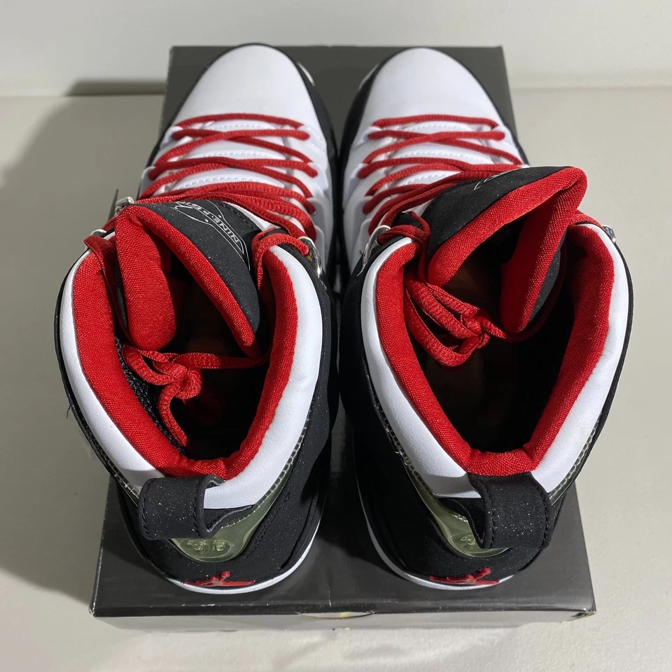 Talla 12.5 - Zapatillas Jordan 9.5 Team Hombre 314308-163 Blanco Negro Rojo ¡Envío Rápido! Foto 3 de 4