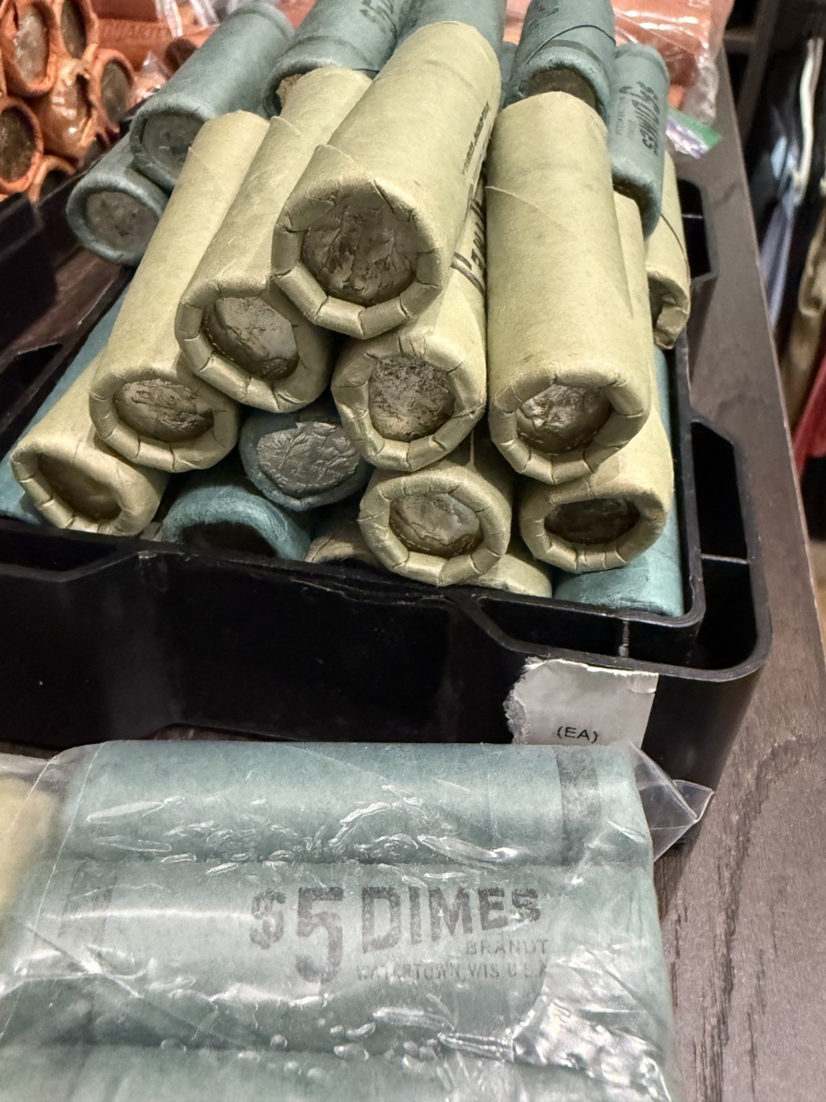 1960-1964  OBW Roll of 50 Roosevelt dimes From Estate CHO-GEM Unc. 90% Silver