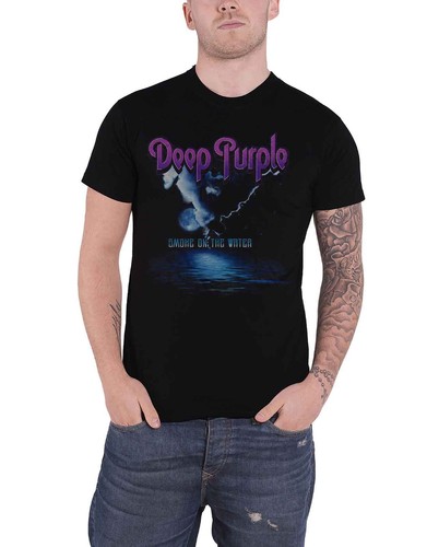 T-Shirt Homme Deep Purple Smoke On The Water - 100% Coton - Coupe Classique