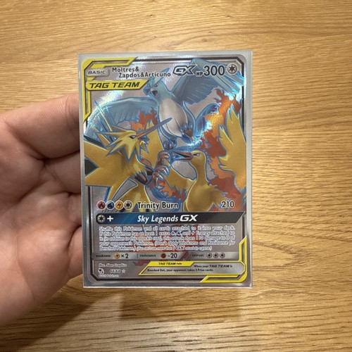 Moltres & Zapdos & Articuno GX Full Art 66/68 Hidden Fates Holo Tag Team Trio NM