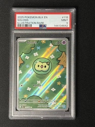 Pokémon Solosis “Booger  Mew” Black Bolt EN Illustration Rare PSA 9 MINT