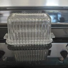 Vintage Butter Dish Lidded Clear Glass Double Handles 1930s