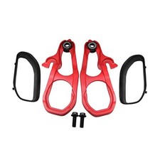 New Heavy Daty Front Car Tow Hooks Left  Right with Hardware Replacement Red