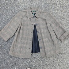 Lauren Ralph Lauren Womens Glen Plaid Houndstooth Wool Twill Blazer 18W Classic