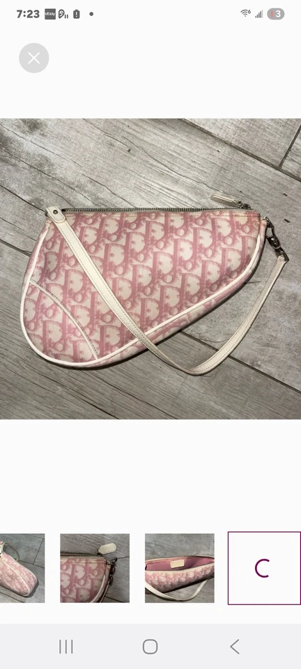 Authenticed By Ebay Vintage Y2K Pink Dior Diorissimo Saddle Bag - Image 4 of 4