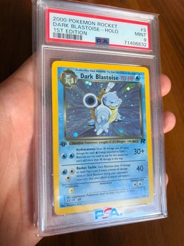 Pokémon PSA 9 1st Edition Dark Blastoise 3/82 Team Rocket Holo