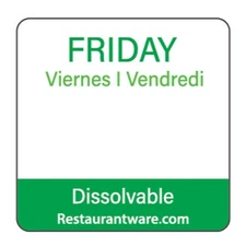 Restaurantware RW Smart 1 Inch x 1 Inch Food Rotation Labels 500 Dissolvable Foo