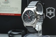 [mit Box Papier] Victorinox I.N.O.X. 241682 Schwarz Datum Quarz Herrenuhr JAPAN
