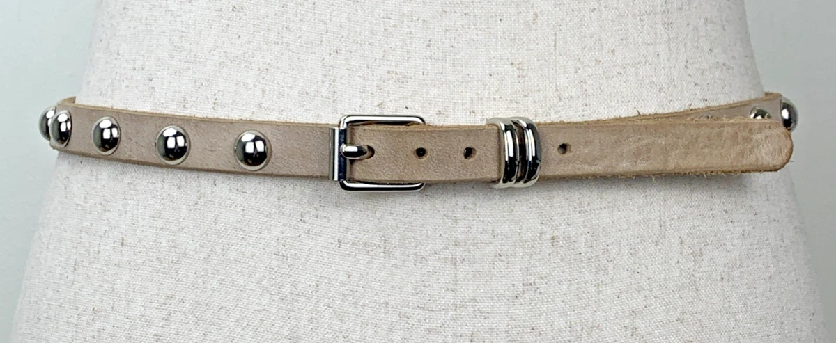 8522 Women\'s Western Studded Belt, Ivory, White, Silver White Rhinestone Studded Western Belt For Women Size XX  main image 3