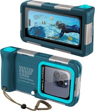 Underwater Snorkeling Diving Case for iPhone 16/15/14/13/12 Pro Teal