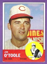 1963 Topps - #70  Jim O'Toole - Cincinnati Reds - Ex+  CENTERED