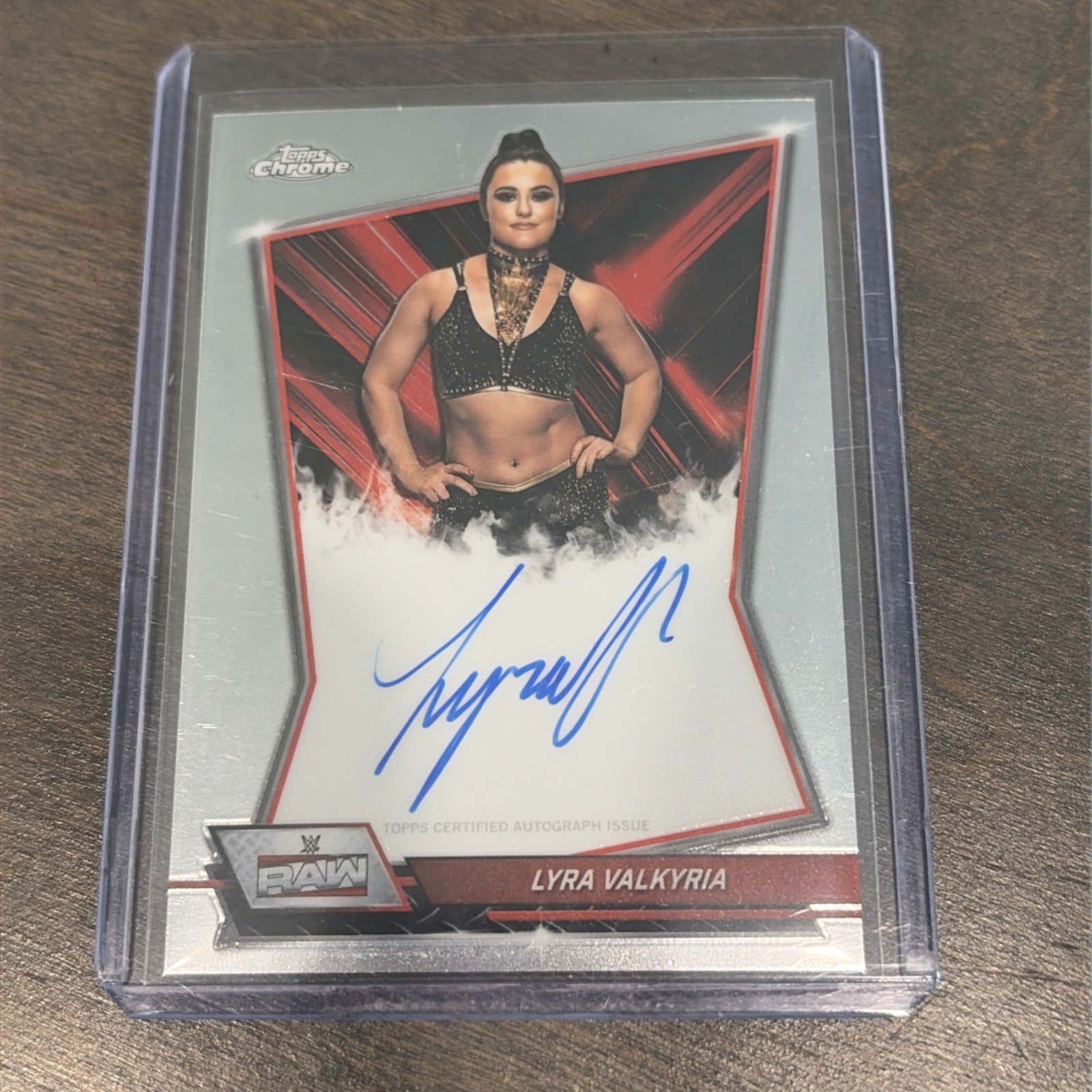 Lyra Valkyria 2026 WWE Topps Chrome Auto Red Brand