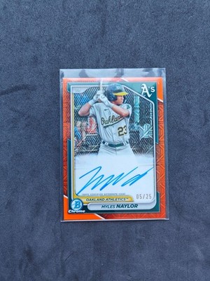 2024 Bowman Chrome Myles Naylor Orange Auto 05/25 
