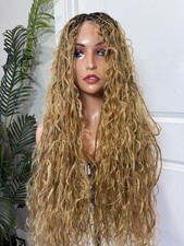 Boho Braids Braided Wig Lace Closure Wig for Women , 24inches